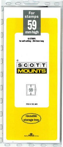 Scott/Prinz Pre-Cut Strips 265mm Long Stamp Mounts 265x59 #951 Clear
