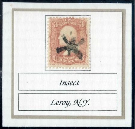 US 65 Early Classics Fancy Cancel F Used Sound with Leroy, NY S-O-N Insect Rare!