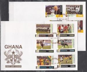 Ghana, Scott cat. 2512-2521. World Cup Soccer issue. 2 First day covers