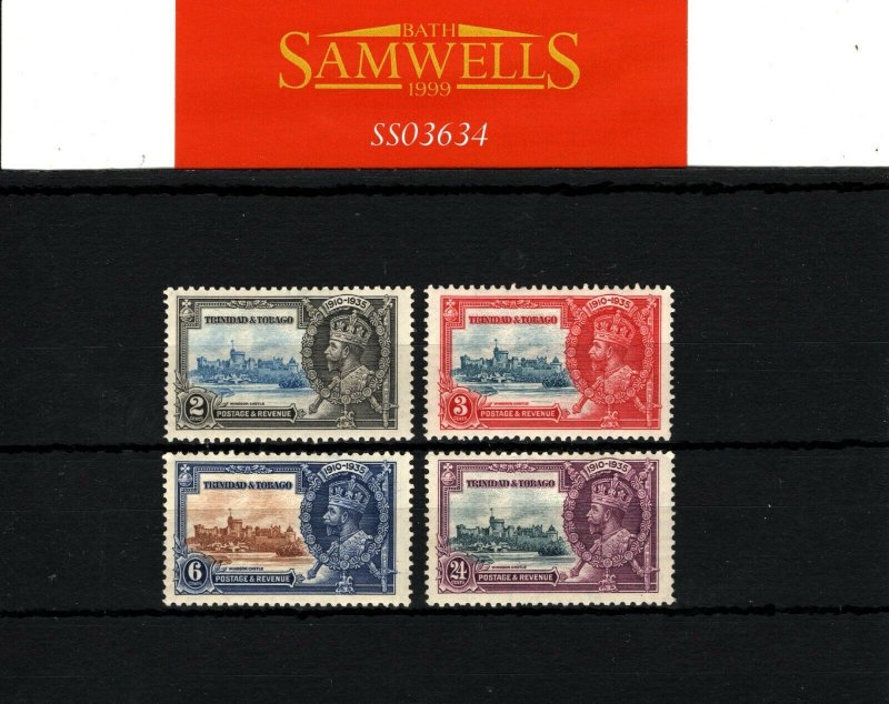 SILVER JUBILEE 1935 *Trinidad & Tobago* SET{4} KGV Stamps Mint MM ROYALTY SS3634