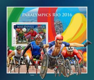 MALDIVES 2016 SHEET PARALYMPICS RIO SPORTS OLYMPIC GAMES mld161103b
