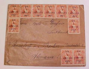 GUATEMALA  10 STAMPS 1901 B/S GERMAN