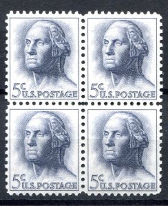 US 1962. Washington Block of 4 x 5c stamps. Mint (NH). Sc#1213.