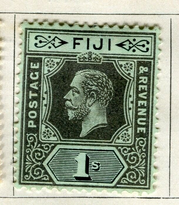 FIJI; 1912 early GV issue fine Mint hinged 1s. value