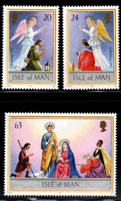 ISLE OF MAN  MNH** Scott 763-765  Christmas 1997 stamp set