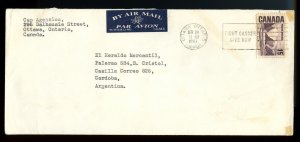 ? 1967 Centennial slogan cover to ARGENTINA AIRMAIL 1967, cover Canada