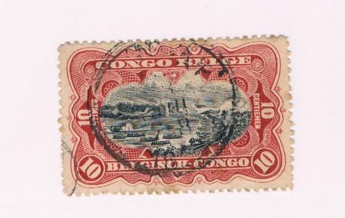 Belgian Congo  #46 Used River Scene (B0122)