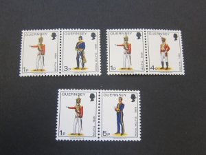 Guernsey 1974 Sc 96,100,102,102A set MNH