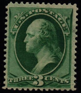 US Scott #184 - VF - MNH - 3c Washington - American Bank Note - Green - 1879