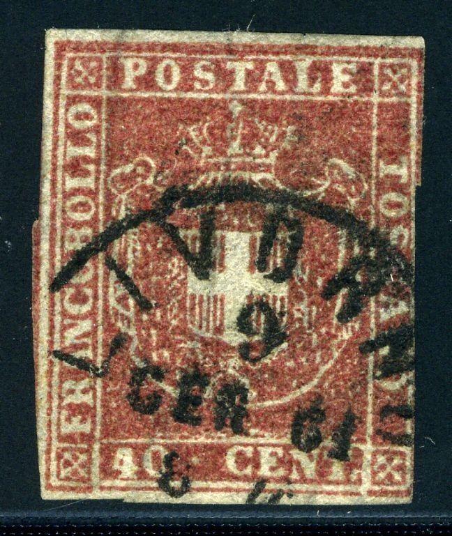 ITALY STATES TUSCANY SC# 21 SASSONE # 21 USED LIVORNO CANCEL AS SHOWN