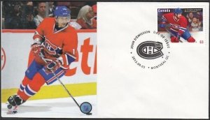 CANADA Sc #2671 (40) MONTREAL CANADIANS TOMAS PLEKANEC FIRST DAY COVER
