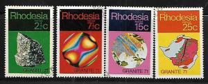 RHODESIA 310-313 USED GRANITE 1971 SET