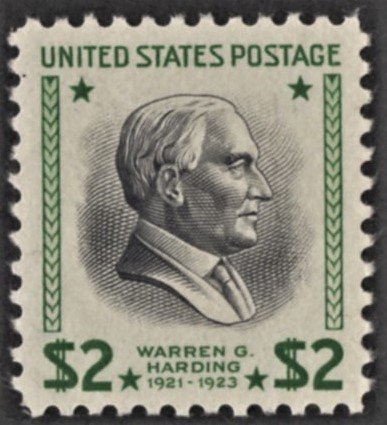 US 833 MNH VF $2 Warren G. Harding TOP Plate Single