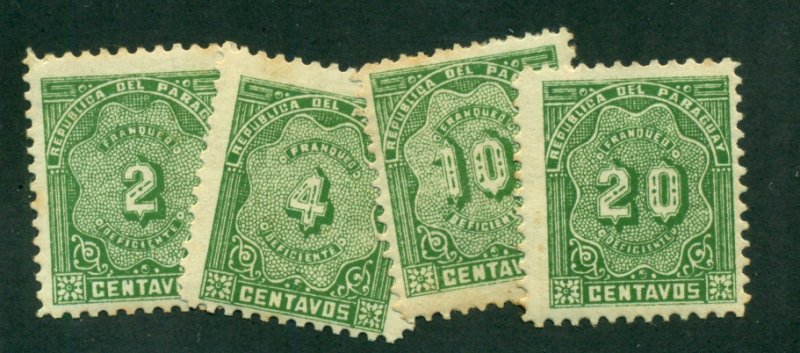 Paraguay 1904 #J1 - J4 MH SCV (2018) = $4.00