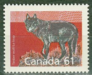 #1175 Canada MNH 61¢ Timber Wolf Mid-Value 14.4 perf