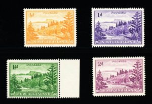 [NORFOLK ISLAND] 1947: ½d-2d SG 1a-4a / SC 1-4 var. White Paper (MNH)