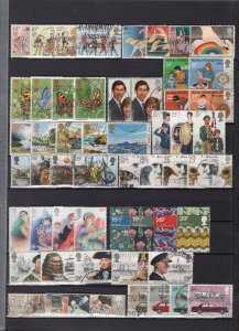 GB 1981-1989 Collection of Commemorative Sets Used 249 Stamps