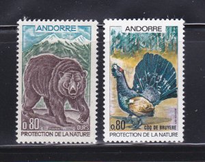 Andorra French 203-204 Set MNH Animals (B)