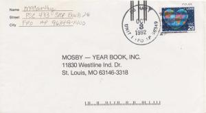 United States Fleet Post Office 29c Love Global Heart 1992 U.S. Navy, Unit 1 ...