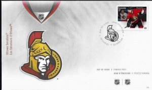 Canada scott 2673 OTTAWA SENATORS FDC 2013