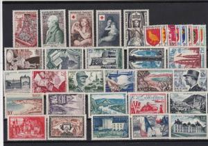 france  1952 - 54 mounted mint stamps cat £100+ ref r11750