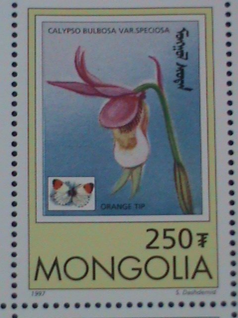 1997-SC#2269-7 MONGOLIA STAMP ORCHIDS LOVELY COLORFUL FLOWER- MINT-NH FULL SHEET