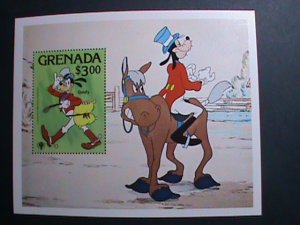 ​GRENADA STAMP- DISNEY CARTOON - GOOFY THE JOCKEY-MNH S/S SHEET VERY FINE