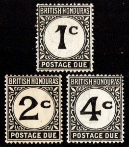 British Honduras Scott J1-J3 Unused hinged.