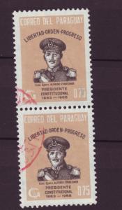 J3827 JLS stamps 1963 paraguay used #768 pair president