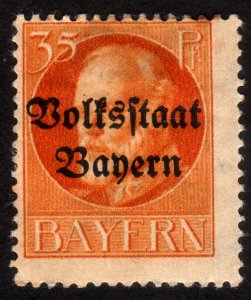 1919, Germany, Bavaria 35pfg, MH, Sc 144