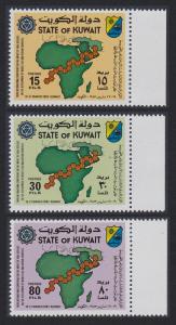 Kuwait Viral Diseases 3v with right margins SG#1000-1002 SC#921-923