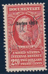 US #R637   Pen Cancel