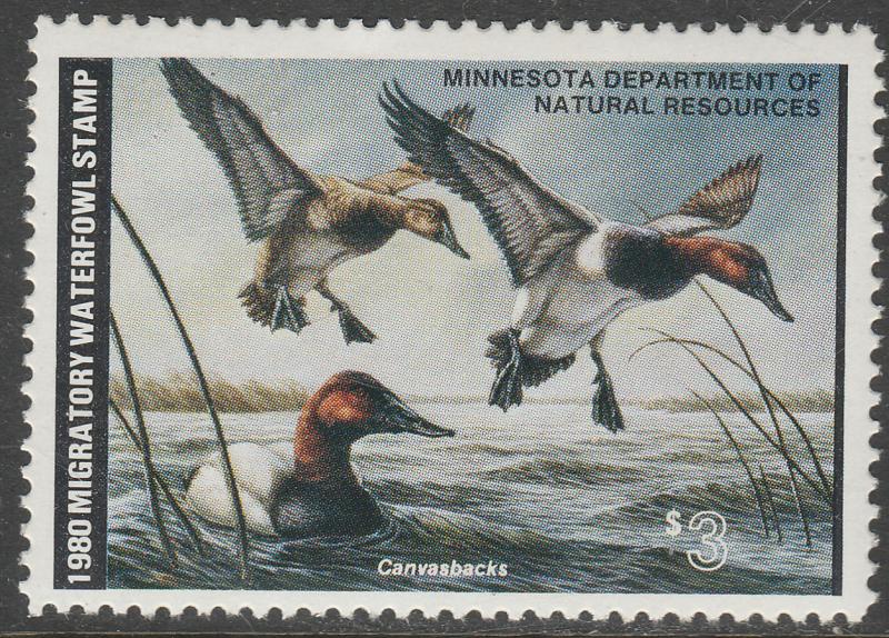 U.S.-MINNESOTA 4, STATE DUCK HUNTING PERMIT STAMP. MINT, NH. VF.