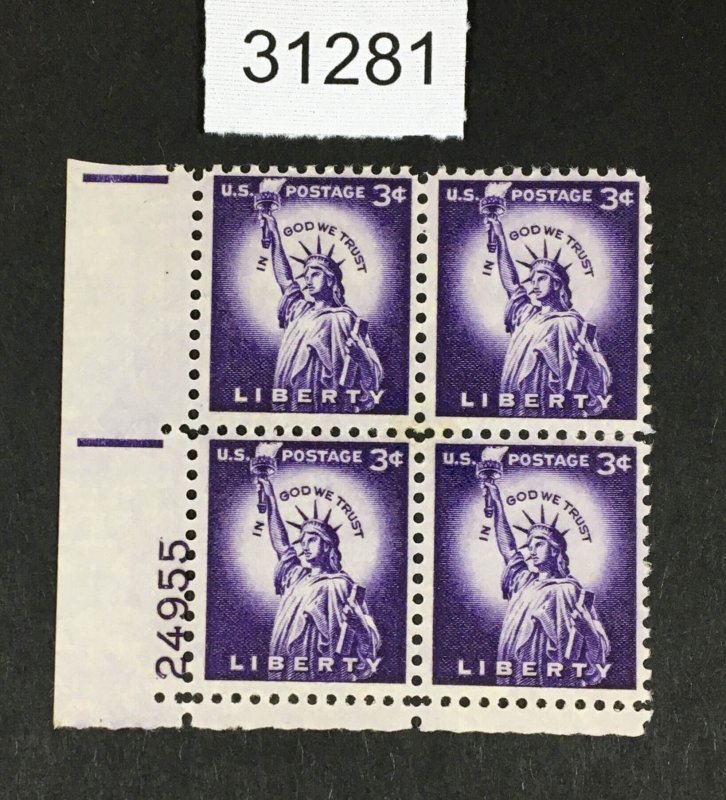 US STAMPS # 1035 PLATE BLOCK OF 4 MINT OG NH $ LOT #31281