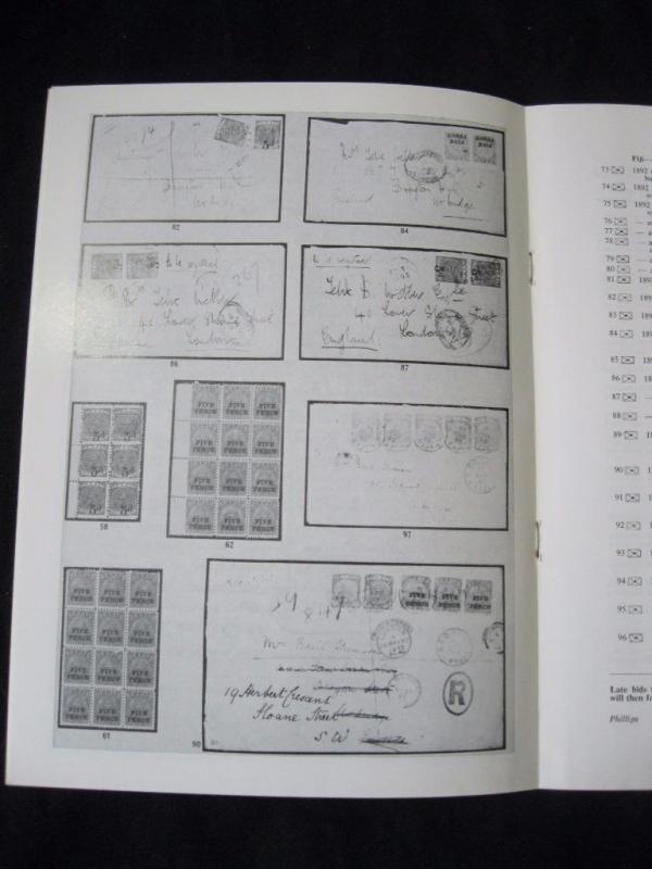 PHILLIPS AUCTION CATALOGUE 1981 ISRAEL ZEPPELINS FIJI AND TONGO ETC