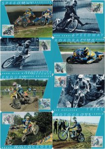 199-206 Sweden 2002 maxicards Scott 2446-2447 Motorcycling Motorcycle Slania