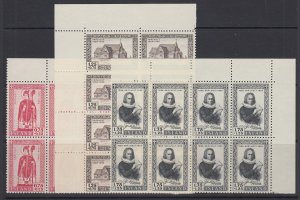 Iceland, Scott B14-B16, MNH blocks of eight