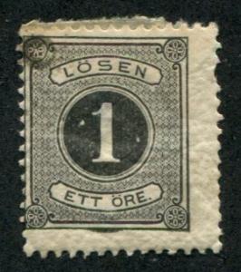 Sweden SC# J12 Postage Due 1ore perf 13 Used