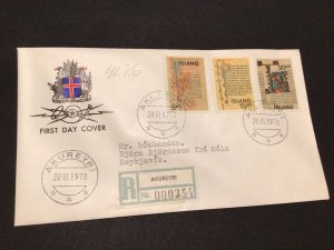 Iceland 1970 Icelandic Manuscripts first day issue postal cover Ref 60343