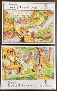 St Vincent Grenadines 2 Disney Uncle Scrooge - Goldilocks Souvenir Sheets 1992