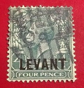 KAPPYSSTAMPS GREAT BRITAIN OFFICES TURKEY #50 USED LIGHT CANCEL GS0174