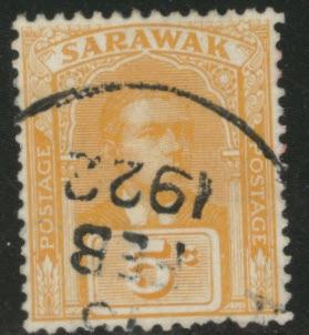 SARAWAK Scott 57 no watermark issued in 1923 but 1922 Cancel