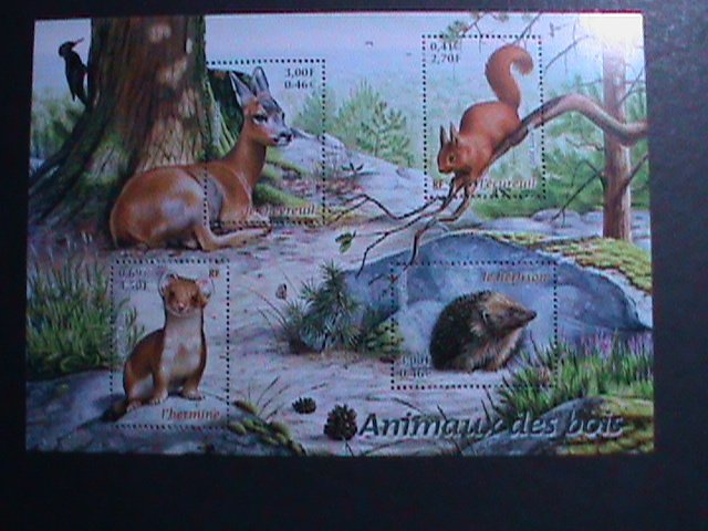 FRANCE-COLONY-2001-LOVELY WILD ANIMALS -MNH SHEET, VF WE SHIP TO WORLDWIDE