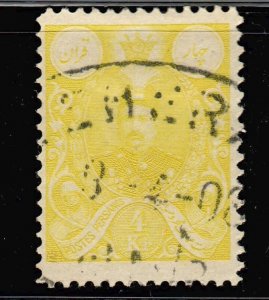 Scott#439 4kr yellow Postally Used (RARE)  Persia Perse Persanes