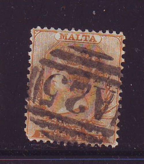 Malta Sc 6 1878 1/2d buff Victoria stamp used