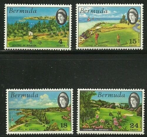 Album Treasures Bermuda Scott # 284-287 Golfing in Bermuda Mint NH