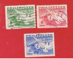 Philippines #551-553   VF used   Dove & Globe   Free S/H