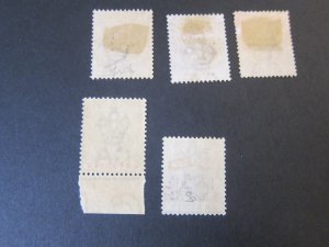 Mauritius 1895 Sc 93,95,97,103,109 MH