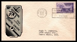 US C49 UPU Ioor Typed FDC