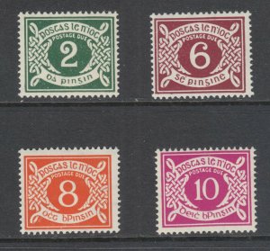 Ireland Sc J8, J11, J12, J13, MNH. 1940-70 Postage dues, 4 different, fresh